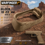 WARFINGER by Ranger Proof for GLOCK 19 / 23 / 44 FDE TOPOGRAPHY BILLET ALUMINUM MAGWELL – FITS GEN 5 OEM FACTORY FRAMES