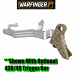 WARFINGER by RANGER PROOF / JOHNNY GLOCK COLLABORATION VEX F3 FDE TAN TOPOGRAPHY "ADJUSTABLE VERSION" TRIGGER for GLOCK GEN 1 2 3 4 5 6 - 17 19 19X 20 21 22 23 24 26 27 31 32 33 34 35 37 36 38 39 43 43x 45 48 - Image 5