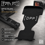 STEEL CITY ARSENAL for GLOCK GEN 6 DELTAPOINT PRO OPTIC PLATE GAP FILLER - BILLET ALUMINUM - BLACK