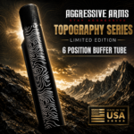 AGGRESSIVE ARMS TOPOGRAPHY SERIES AR15 Milspec Buffer Tube BLACK 6 position - Image 5