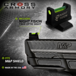 CROSS ARMORY DOVE MOUNT SYSTEM for S&W M&P SHIELD RMSC Slide Sight Adapter with NIGHT FISION Front FIBER OPTIC SIGHT + COMES WITH INSTALL TOOLS - Image 3