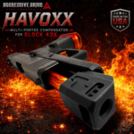 AGGRESSIVE ARMS HAVOXX 7 PORT COMPENSATOR SYSTEM FOR GLOCK 43X BLACK - RECOIL REDUCTION - 1/2X28 TPI - POWER UNI-COIL GUIDE ROD INCLUDED - Image 7