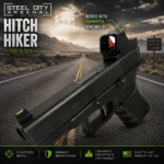 STEEL CITY ARSENAL HITCH HIKER DOVE MOUNT SYSTEM for Glock RMSc Slide Sight Adapter with Front TARAN TACTICAL SUPPRESSOR HEIGHT FIBER OPTIC READY SIGHT + SLIM FLAT OPTIC SCREWS - WORKS WITH SWAMPFOX SENTINEL 2 - ** FITS TAURUS TX-22 - Image 2