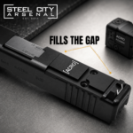 STEEL CITY ARSENAL for GLOCK GEN 6 AIMPOINT ACRO P1 / P2 OPTIC PLATE GAP FILLER - 4140 STEEL - BLACK - Image 2