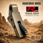 AGGRESSIVE ARMS R-LINE for GLOCK GEN 1 2 3 4 5 6 "CNC BILLET ALUMINUM" TOPOGRAPHY SERIES - FDE TAN - BLACK HARD NITRIDE SAFETY - FLAT FACE - Image 3
