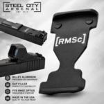 STEEL CITY ARSENAL for GLOCK GEN 6 RMSC OPTIC PLATE GAP FILLER - BILLET ALUMINUM - BLACK