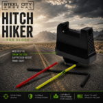 STEEL CITY ARSENAL HITCH HIKER DOVE MOUNT SYSTEM for Glock RMSc Slide Sight Adapter with Front TARAN TACTICAL SUPPRESSOR HEIGHT FIBER OPTIC READY SIGHT + SLIM FLAT OPTIC SCREWS - WORKS WITH SWAMPFOX SENTINEL 2 - ** FITS TAURUS TX-22 - Image 3