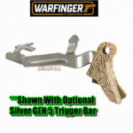 WARFINGER by RANGER PROOF / JOHNNY GLOCK COLLABORATION VEX F3 FDE TAN TOPOGRAPHY "ADJUSTABLE VERSION" TRIGGER for GLOCK GEN 1 2 3 4 5 6 - 17 19 19X 20 21 22 23 24 26 27 31 32 33 34 35 37 36 38 39 43 43x 45 48 - Image 6