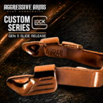 AGGRESSIVE ARMS & OEM GLOCK Extended Slide Stop SHINY COPPER Release for GLOCK GEN 5 & 6 - 17 19 22 23 26 34 45 49 - Image 2