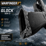 WARFINGER by Ranger Proof for GLOCK 17 / 22 / 34 BLACK TOPOGRAPHY BILLET ALUMINUM MAGWELL – FITS GEN 3 OEM FACTORY FRAMES - Image 3