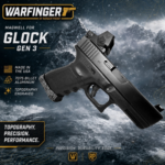 WARFINGER by Ranger Proof for GLOCK 17 / 22 / 34 BLACK TOPOGRAPHY BILLET ALUMINUM MAGWELL – FITS GEN 3 OEM FACTORY FRAMES - Image 2
