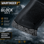 WARFINGER by Ranger Proof for GLOCK 17 / 22 / 34 BLACK TOPOGRAPHY BILLET ALUMINUM MAGWELL – FITS GEN 3 OEM FACTORY FRAMES - Image 5