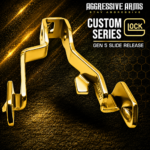 AGGRESSIVE ARMS & OEM GLOCK Extended Slide Stop SHINY GOLD Release for GLOCK GEN 5 & 6 - 17 19 22 23 26 34 45 49 - Image 3