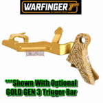 WARFINGER by RANGER PROOF / JOHNNY GLOCK COLLABORATION VEX F3 FDE TAN TOPOGRAPHY "ADJUSTABLE VERSION" TRIGGER for GLOCK GEN 1 2 3 4 5 6 - 17 19 19X 20 21 22 23 24 26 27 31 32 33 34 35 37 36 38 39 43 43x 45 48 - Image 8