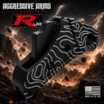 AGGRESSIVE ARMS R-LINE for GLOCK GEN 1 2 3 4 5 6 "CNC BILLET ALUMINUM" TOPOGRAPHY SERIES - BLACK ARMOR - BLACK HARD NITRIDE SAFETY - FLAT FACE - Image 2