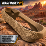 WARFINGER by Ranger Proof for GLOCK 17 / 34 / 45 FDE TOPOGRAPHY BILLET ALUMINUM MAGWELL – FITS GEN 5 OEM FACTORY FRAMES - Image 3