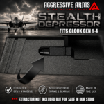 AGGRESSIVE ARMS Extractor Depressor Rod Kit Gen 1-4 GLOCK STEALTH BLACK /  STAINLESS STEEL - Image 3
