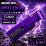 AGGRESSIVE ARMS R-LINE for GLOCK GEN 1 2 3 4 5 6 "CNC BILLET ALUMINUM" REGAL SERIES - ANODIZED PURPLE - BLACK HARD NITRIDE SAFETY - FLAT FACE - Image 2