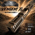 STEEL CITY ARSENAL VENGENT XL - BIG FRONT PORT FLUTED - KODIAK BRONZE with CUSTOM POLISHED EDGES - EXTENDED SLIDE - MATCHING TRIGGER  & RMR COVER PLATE FOR GLOCK 19 GEN 5 - Image 6