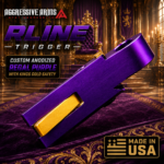 AGGRESSIVE ARMS R-LINE for GLOCK GEN 1 2 3 4 5 6 "CNC BILLET ALUMINUM" REGAL SERIES - ANODIZED PURPLE - GOLD TIN SAFETY - FLAT FACE - Image 2