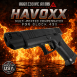 AGGRESSIVE ARMS HAVOXX 7 PORT COMPENSATOR SYSTEM FOR GLOCK 43X BLACK - RECOIL REDUCTION - 1/2X28 TPI - POWER UNI-COIL GUIDE ROD INCLUDED - Image 6