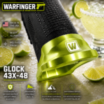 WARFINGER by Ranger Proof for GLOCK 43X/48 ENHANCED LIME GREEN BILLET ALUMINUM MAGWELL – FITS FACTORY FRAMES - Image 3