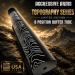 AGGRESSIVE ARMS TOPOGRAPHY SERIES AR15 Milspec Buffer Tube BLACK 6 position - Image 2