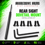 AGGRESSIVE ARMS DOVE MOUNT SYSTEM for Glock RMR Slide Sight Adapter with Front V2 FIBER OPTIC SIGHT + COMES WITH INSTALL TOOLS - Image 4