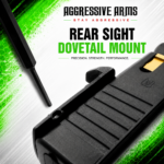 AGGRESSIVE ARMS DOVE MOUNT SYSTEM for Glock RMR Slide Sight Adapter with Front V2 FIBER OPTIC SIGHT + COMES WITH INSTALL TOOLS - Image 6
