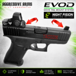 AGGRESSIVE ARMS DOVE MOUNT SYSTEM for Glock RMSC Slide Sight Adapter with Front V2 TRITIUM by NIGHT FISION OPTIC SIGHT + COMES WITH INSTALL TOOLS - Image 3