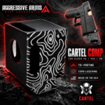 AGGRESSIVE ARMS Cartel TOPOGRAPHY SERIES PORTED Recoil REDUCTION COMPENSATOR for GLOCK 43 43x 48 - BLACK TOPO - 1/2x28 TPI Thread
