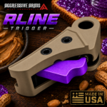 AGGRESSIVE ARMS / STEEL CITY R-LINE for GLOCK 43X - 48 GEN 5 CNC BILLET ALUMINUM TRIGGER AND MAGWELL - PEANUT BUTTER JELLY THEME - PEANUT TAN - FX PURPLE SAFETY - Image 11