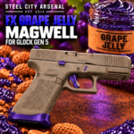STEEL CITY ARSENAL GLOCK 17 - 22 - 34 - 45 GEN 5 ENHANCED "TACDOM EXCLUSIVE" FX PURPLE GRAPE JELLY MAGWELL – FITS OEM GLOCK FACTORY FRAMES - Image 4