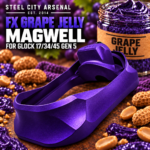 STEEL CITY ARSENAL GLOCK 17 - 22 - 34 - 45 GEN 5 ENHANCED "TACDOM EXCLUSIVE" FX PURPLE GRAPE JELLY MAGWELL – FITS OEM GLOCK FACTORY FRAMES