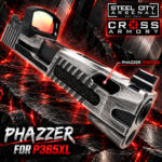 STEEL CITY ARSENAL LIMITED EDITION PHAZZER Ported Battleworn Grey Slide & Barrel Combo for SIG P365XL + CROSS ARMORY Shadow Red Dot OPTIC INCLUDED - Image 3