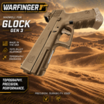 WARFINGER by Ranger Proof for GLOCK 17 / 22 / 34 FDE TAN TOPOGRAPHY BILLET ALUMINUM MAGWELL – FITS GEN 3 OEM FACTORY FRAMES - Image 4