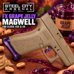STEEL CITY ARSENAL GLOCK GEN 5 43X - 48  ENHANCED "TACDOM EXCLUSIVE" FX PURPLE GRAPE JELLY MAGWELL – FITS OEM GLOCK FACTORY FRAMES - Image 5