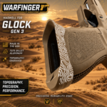 WARFINGER by Ranger Proof for GLOCK 17 / 22 / 34 FDE TAN TOPOGRAPHY BILLET ALUMINUM MAGWELL – FITS GEN 3 OEM FACTORY FRAMES - Image 3