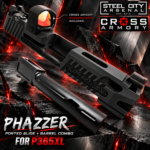 STEEL CITY ARSENAL LIMITED EDITION PHAZZER Ported GRAPHITE BLACK Slide & Barrel Combo for SIG P365XL + CROSS ARMORY Shadow Red Dot OPTIC INCLUDED