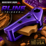 AGGRESSIVE ARMS R-LINE for GLOCK GEN 1 2 3 4 5 6 "CNC BILLET ALUMINUM" PEANUT BUTTER JELLY THEME - FX PURPLE - TAN SAFETY - FLAT FACE - Image 4