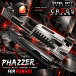 STEEL CITY ARSENAL LIMITED EDITION PHAZZER Ported Battleworn Grey Slide & Barrel Combo for SIG P365XL + CROSS ARMORY Shadow Red Dot OPTIC INCLUDED