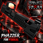 STEEL CITY ARSENAL LIMITED EDITION PHAZZER Ported GRAPHITE BLACK Slide & Barrel Combo for SIG P365XL + CROSS ARMORY Shadow Red Dot OPTIC INCLUDED - Image 4