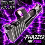 STEEL CITY ARSENAL LIMITED EDITION PHAZZER Ported Battleworn Grey Slide & Barrel Combo for SIG P365 + CROSS ARMORY Shadow Red Dot OPTIC INCLUDED - Image 4