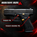 AGGRESSIVE ARMS GOLD TITANIUM NITRIDE OVER STAINLESS STEEL UPGRADE Performance for GLOCK 42 43 43X 48 Pins - Image 2