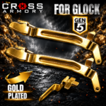 CROSS ARMORY ENHANCED 2 Trigger BARS for GEN 5 Glock 17 - 19 - 22 - 23 - 24 - 26 - 27 - 31 - 32 - 33 - 34 - 35 - 45 GOLD PLATED