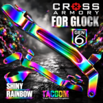 CROSS ARMORY ENHANCED Trigger TWO X2 BAR for GEN 6 Glock 17 - 19 - 19x - 45 - SHINY RAINBOW PLATED - Image 3