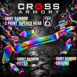 CROSS ARMORY ENHANCED Trigger TWO X2 BAR for GEN 6 Glock 17 - 19 - 19x - 45 - SHINY RAINBOW PLATED - Image 2