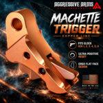 AGGRESSIVE ARMS MACHETTE EDITION for GLOCK GEN 1 2 3 4 5 6 "6061 BILLET ALUMINUM" TRIGGER COPPER ANODIZED/ PVD