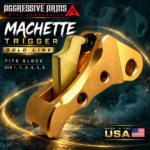 AGGRESSIVE ARMS MACHETTE EDITION for GLOCK GEN 1 2 3 4 5 6 "6061 BILLET ALUMINUM" TRIGGER GOLD ANODIZED/ PVD - Image 4