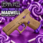 STEEL CITY ARSENAL GLOCK GEN 5 43X - 48  ENHANCED "TACDOM EXCLUSIVE" SATIN PURPLE LOLI MAGWELL – FITS OEM GLOCK FACTORY FRAMES - Image 2